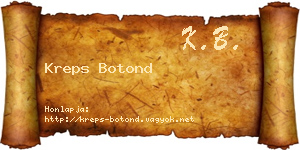 Kreps Botond névjegykártya