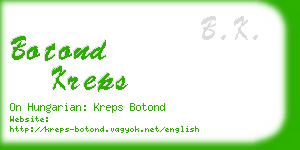 botond kreps business card